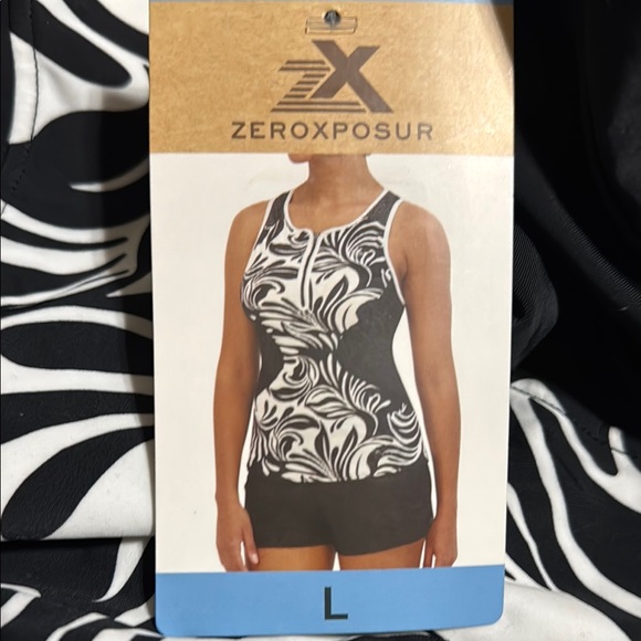 Black and White Zebra Print Tank Top - Picture 2 of 8